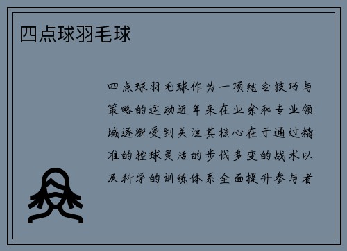 四点球羽毛球